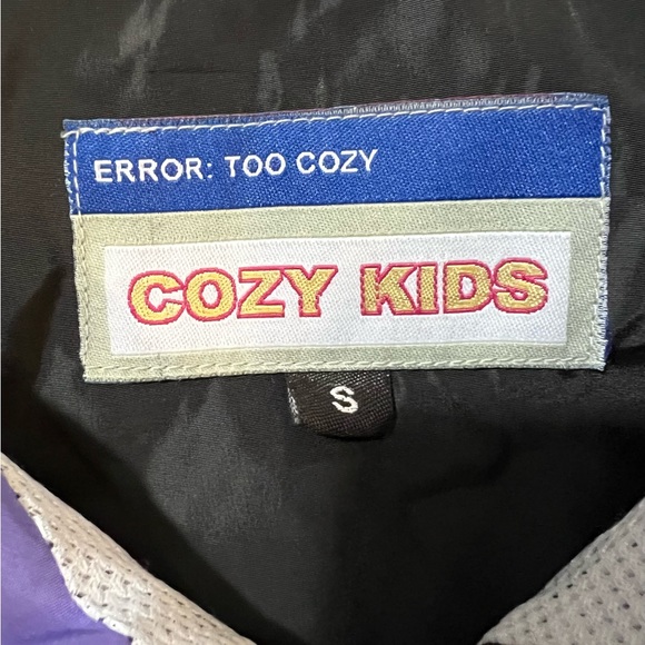 Vtg 80s 90s Jacket Cozy Kids Snow Coat Pink Color Block Girl Youth Small - Picture 3 of 11